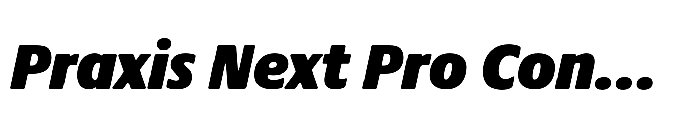 Praxis Next Pro Condensed Ultra Italic
